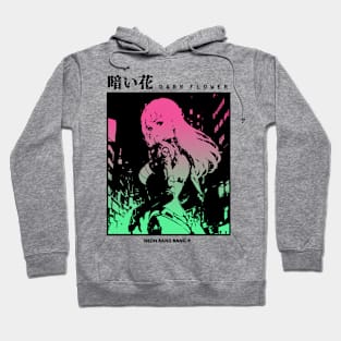 "Dark Flower" Cyberpunk Aesthetic Vaporwave Anime Manga Girl Japanese Streetwear Hoodie